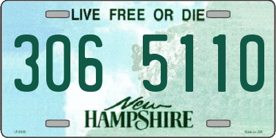 NH license plate 3065110