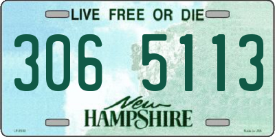 NH license plate 3065113