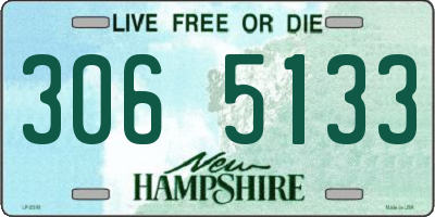 NH license plate 3065133