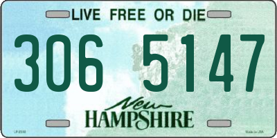 NH license plate 3065147
