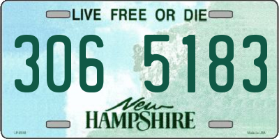 NH license plate 3065183