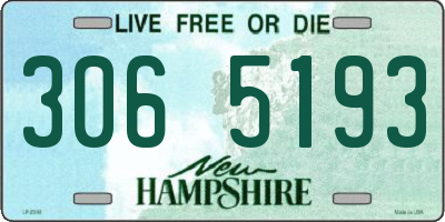 NH license plate 3065193