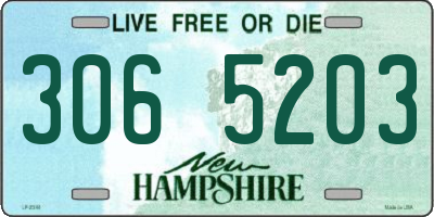 NH license plate 3065203