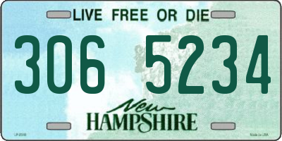 NH license plate 3065234