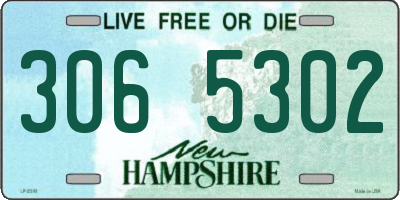 NH license plate 3065302