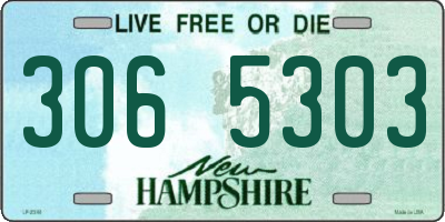 NH license plate 3065303