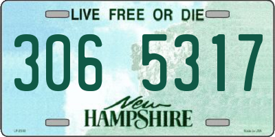 NH license plate 3065317