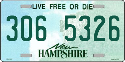 NH license plate 3065326