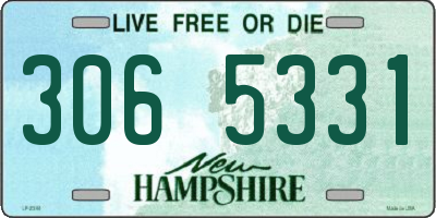 NH license plate 3065331