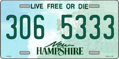 NH license plate 3065333