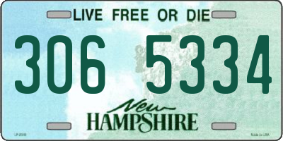 NH license plate 3065334
