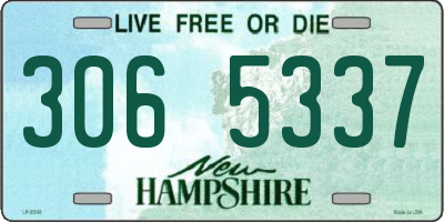NH license plate 3065337
