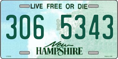 NH license plate 3065343