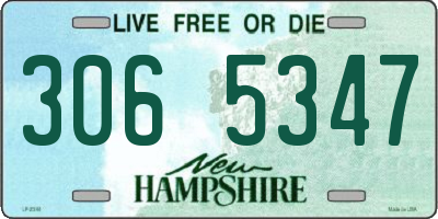NH license plate 3065347