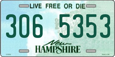NH license plate 3065353