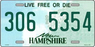 NH license plate 3065354