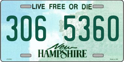 NH license plate 3065360