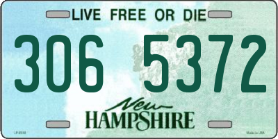 NH license plate 3065372