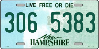 NH license plate 3065383