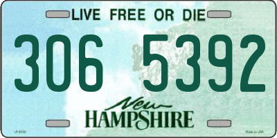 NH license plate 3065392