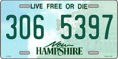 NH license plate 3065397