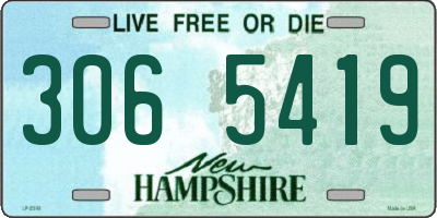 NH license plate 3065419