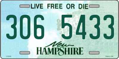 NH license plate 3065433