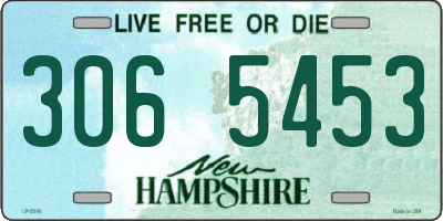 NH license plate 3065453
