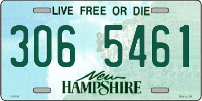 NH license plate 3065461