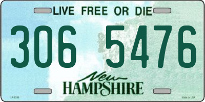 NH license plate 3065476