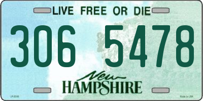 NH license plate 3065478