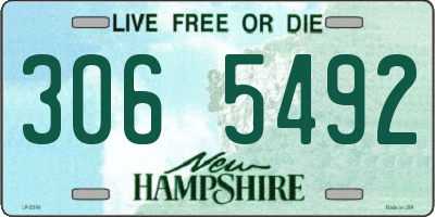 NH license plate 3065492