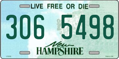 NH license plate 3065498