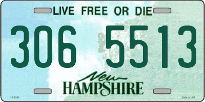 NH license plate 3065513