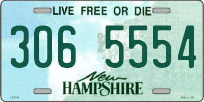 NH license plate 3065554