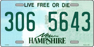 NH license plate 3065643