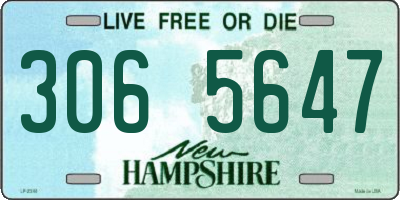 NH license plate 3065647