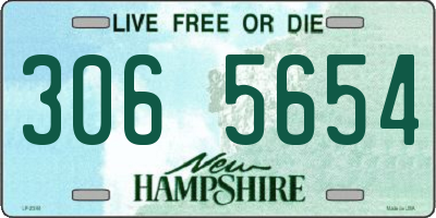 NH license plate 3065654