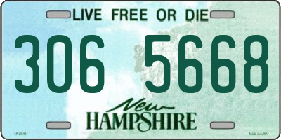 NH license plate 3065668