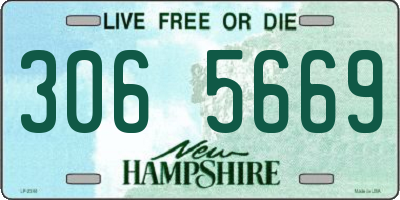 NH license plate 3065669