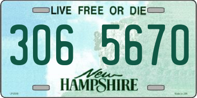 NH license plate 3065670