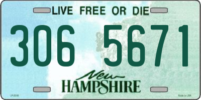 NH license plate 3065671
