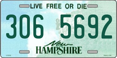 NH license plate 3065692