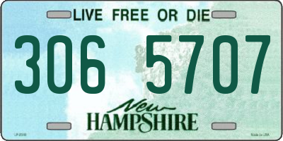NH license plate 3065707
