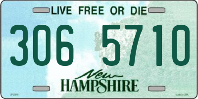 NH license plate 3065710