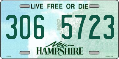 NH license plate 3065723