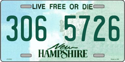 NH license plate 3065726