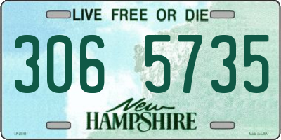 NH license plate 3065735