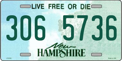 NH license plate 3065736