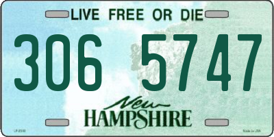 NH license plate 3065747
